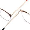 Half Frame Spring Hinge Metal Mirror Legs Cross Border Fashion Frame Point Paint Anti-Blue Light Women Men Glasses