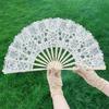 Vintage Handheld Fan Elegant Dance Fan Portable Lace Folding Fan  For Wedding Party Home Decor