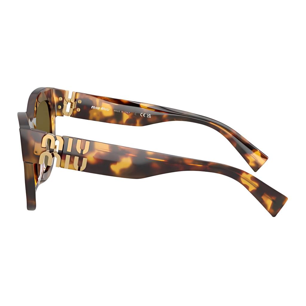 MIU MIU Logo Acetate Square Sunglasses Unisex Sunglasses Brown MU01YS14L09Z