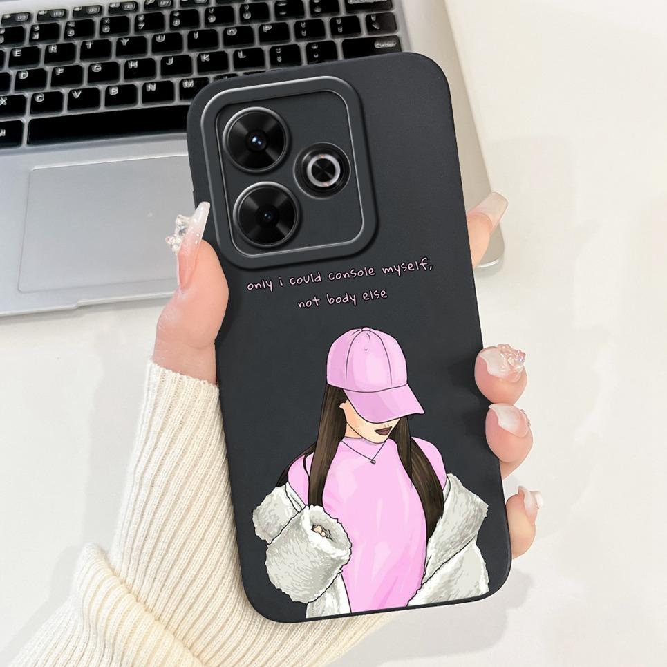 For Xiaomi Redmi 13 4G 5G Back Cover On Redmi13 5G Coque Funda Flower Butterfly Women Fashion Phone Case Liquid Silicone Shell