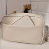 Solid Color PU Crossbody Bag for Women, Small Shoulder Bag, Compact Square Bag.