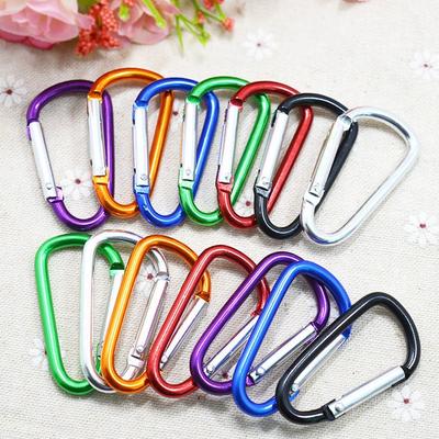 5/10pcs Random High Quality Safety Multicolor Aluminium Alloy Carabiner Buckle Keychain Camping Hiking Hook Climbing Button