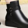 Platform Women Ankle Boots Flats Fashion Leather Shoes Woman 2025 Trend Winter Designer Brand Cozy Walking Casual Zapatos Mujer