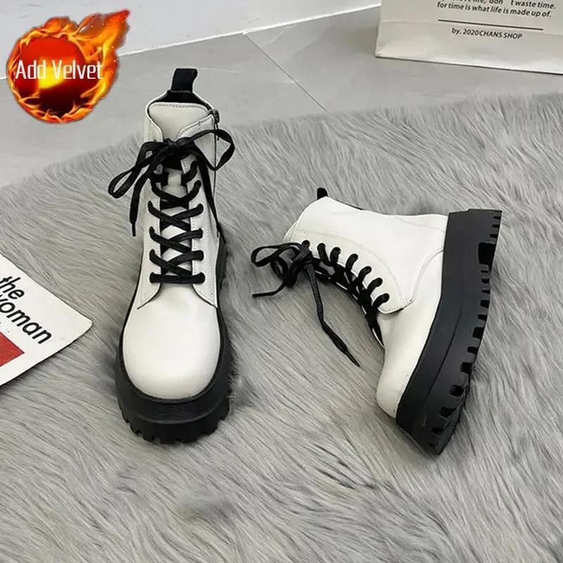 Fashion Very High Heels Heeled Women's Ankle Boots Round Toe Waterproof Female Short Shoes Trend 2024 Spring On Promotion New In Booties