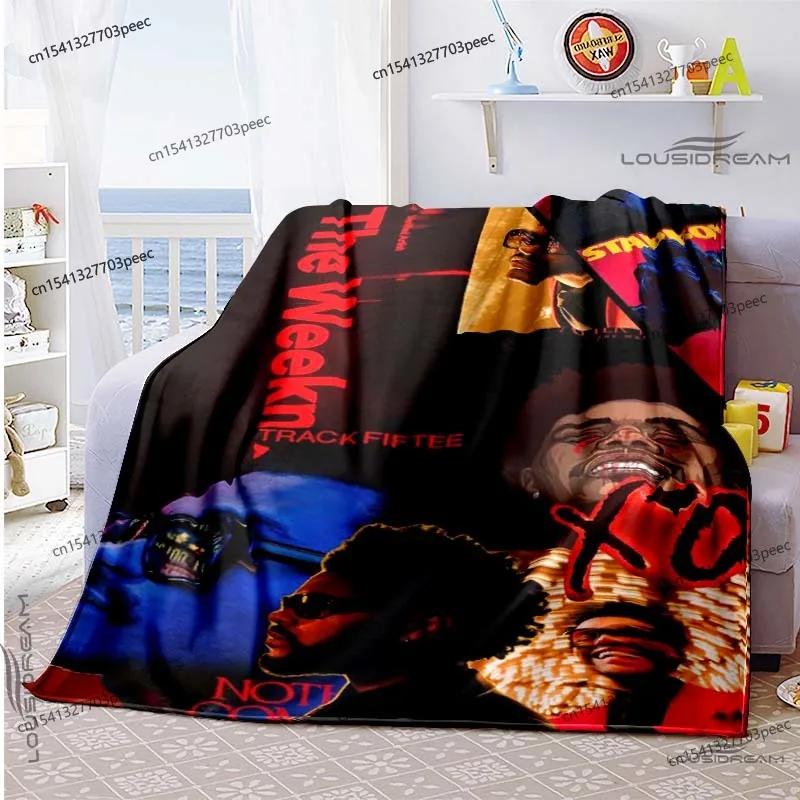 The Weeknd Fashionable Flannel Blanket Soft Warm Blanket Throw Blanket for Living Room Bedroom Bed Sofa Office Picnic Blanket