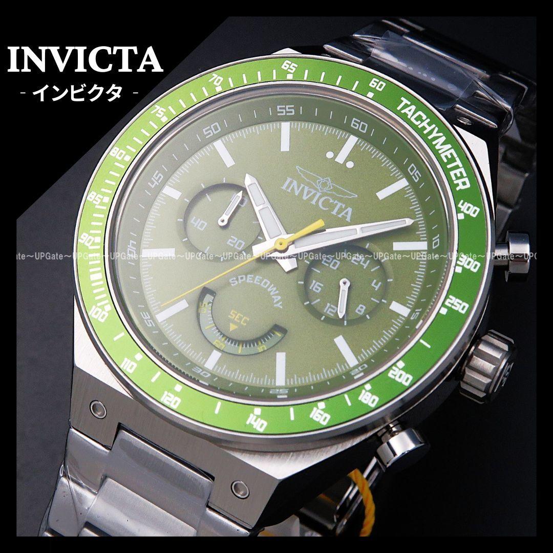 Used Sporty designChronograph INVICTA Speedway 49380 Invicta Speedway Silver Green