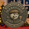 Over Par Old Bastards Golf Coin Humorous Golfer Gift,Novelty Golf Ball Marker Funny Golf Accessories for Men Women