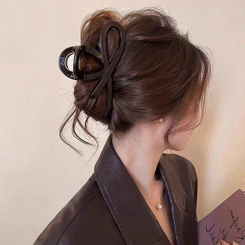 Korean Retro Large Claw Clip for Thick Hair - High-End Updo Hair Claw Clip 2025