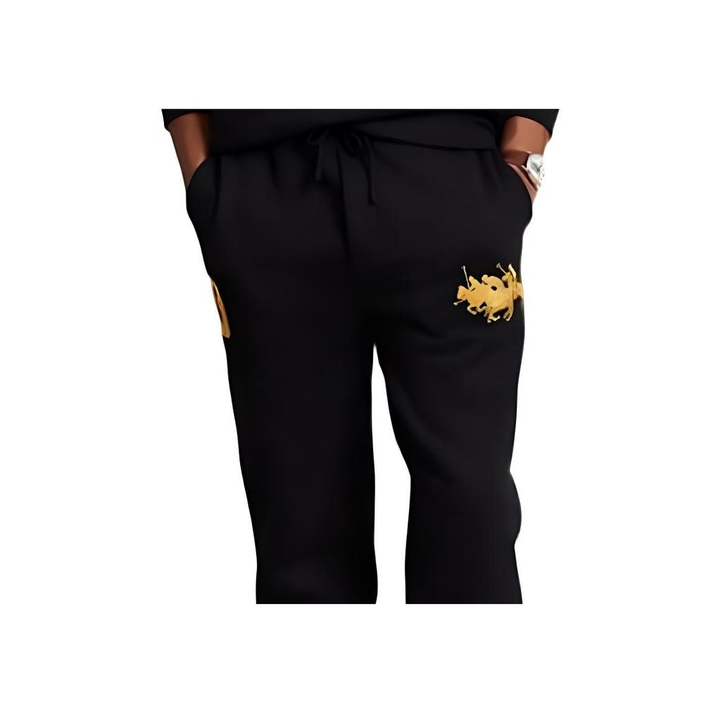 Polo Ralph Lauren FW22 Holiday Collection Fleece Jogger Pants Men Bottoms Black MNPOPNT1BQ20285-001