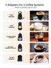 Multiple Capsule Coffee Machine, Hot/Cold Dolce Gusto Milk Nespresso Capsule ESE Pod Ground Coffee Cafeteria 20Bar 5 in 1