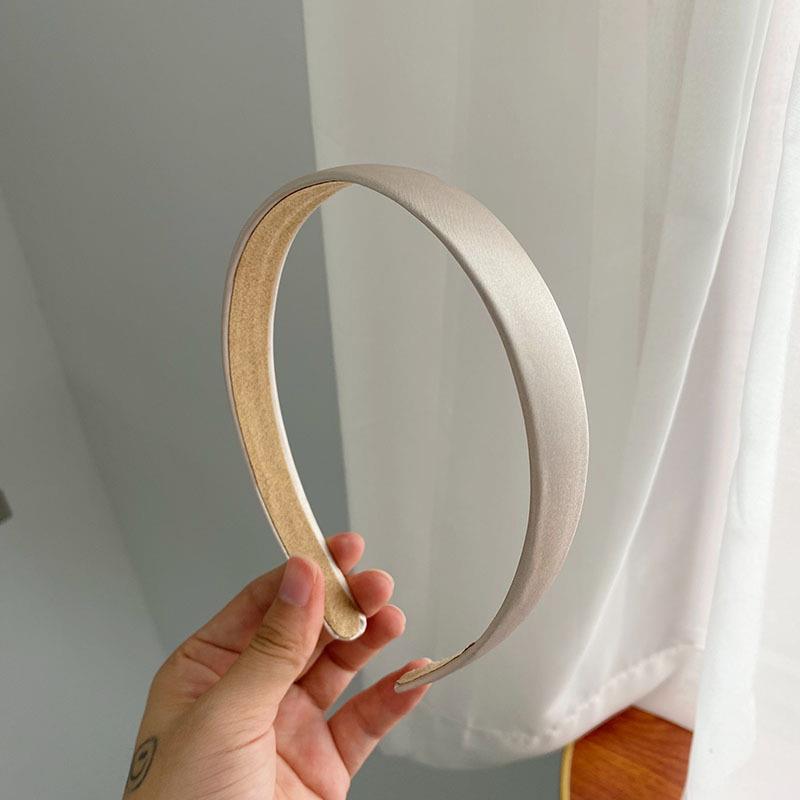 Simple Solid Color Satin Headbands For Women Smooth Wide Hairbands Girls Hair Hoop Band Headwear French Style Hair Accessories