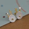 Chic Reindeer Stud Earrings: High-End Christmas Design for Women