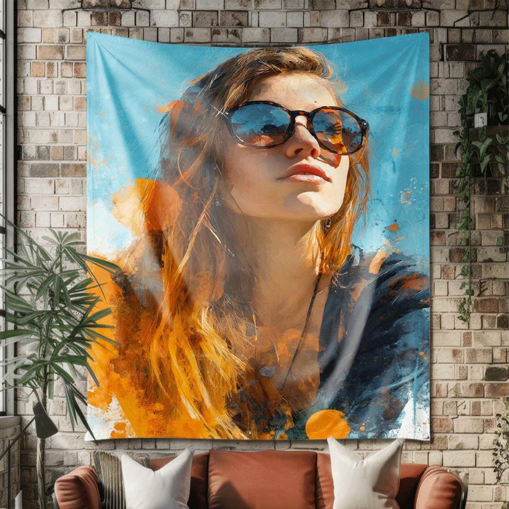 

Fashion eyeglasses for women Digital printing polyester wall tapestry suitable for use in living rooms bedrooms bars and party 74x94cm(29x37in)