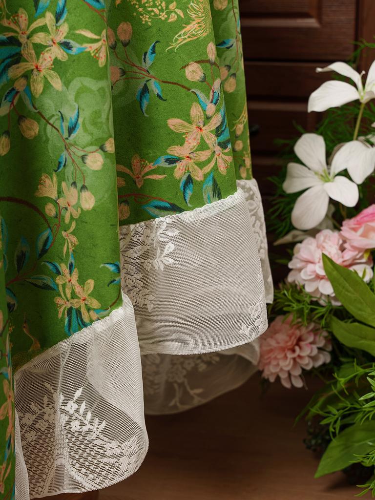 French Atmosphere Sensation Fabric Tablecloth Vintage High-End Restaurant Home Use Lace Trim Mink Cover Tablecloth