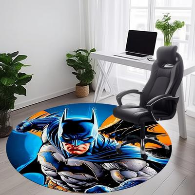 1 Stück Batman Helden Büro Runder Teppich, Unter Bürostühlen Schlafzimmer Wohnzimmer Heimdekoration, Raumdeko, In Verschiedenen Größen Erhältlich