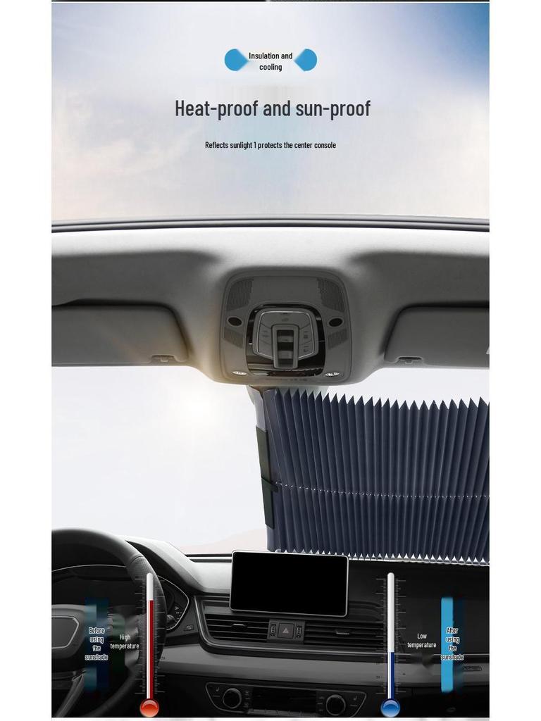 Automatinis ištraukiamas saulės skydelis naujos energijos transporto priemonėms - Apsauga nuo saulės priekiniam stiklui