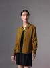 Women's High-End 48s Yangzi Fine Wool Cardigan, Solid Color, POLO Lapel Knit Jacket, Casual Spring/Autumn Style.