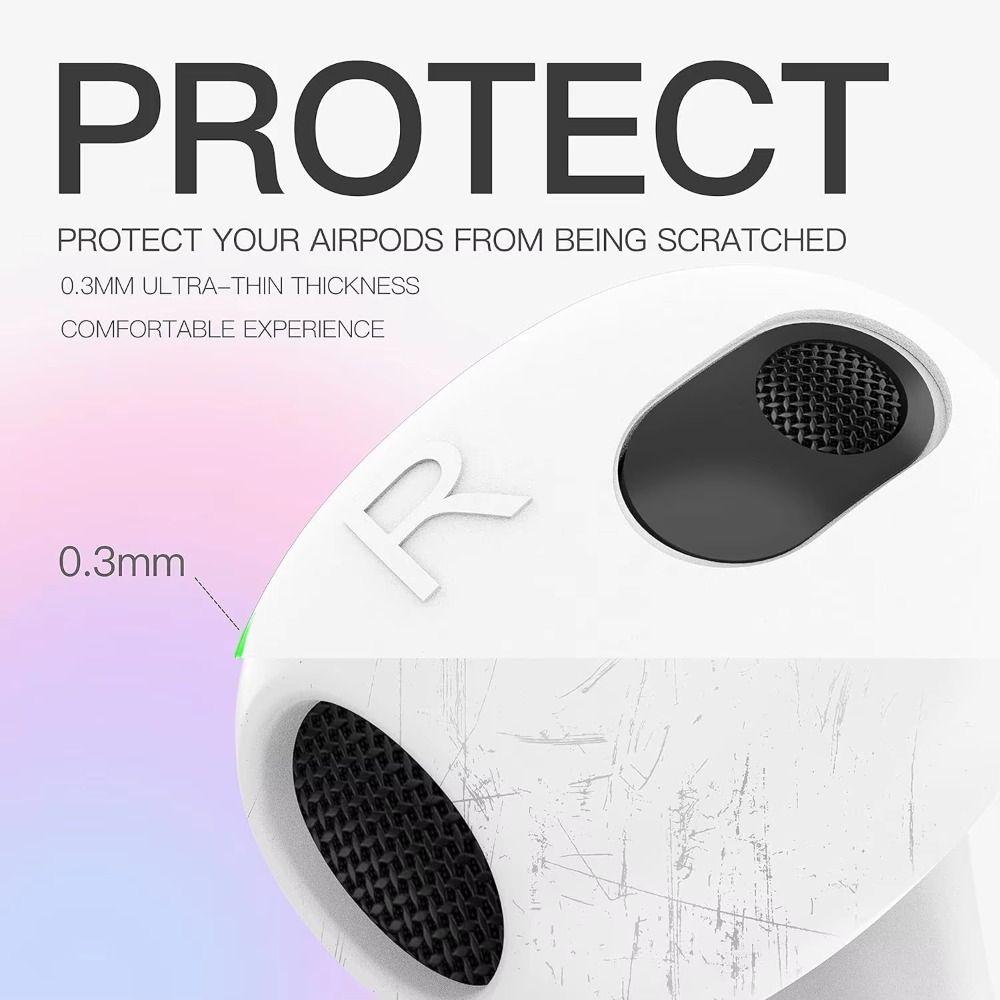 Soft Silicone Ear Tips Anti-Scratch Ultra Thin Earbuds Protective Cover Replacement Non-slip Ear Cover for AirPods Pro 3