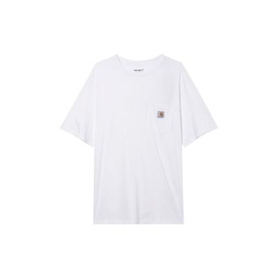 Carhartt WIP S/S Pocket T-Shirt Logo Embroidered Pocket Short Sleeve T-Shirt Unisex T-Shirts White I022091-02-00