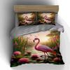 Flamingo Water Scenery. Bedding Duvet Cover Sets Duvet Covers Pillowcases Gifts (1 * Duvet Cover 2 * Pillowcases, Without Duvet Insert)