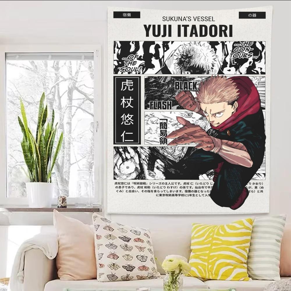 G-Gojo S-Sukuna Yuji Anime Vertical Tapestry Wall Tapestry Wall Art Aesthetic Room Decor Room Decoration Accessories