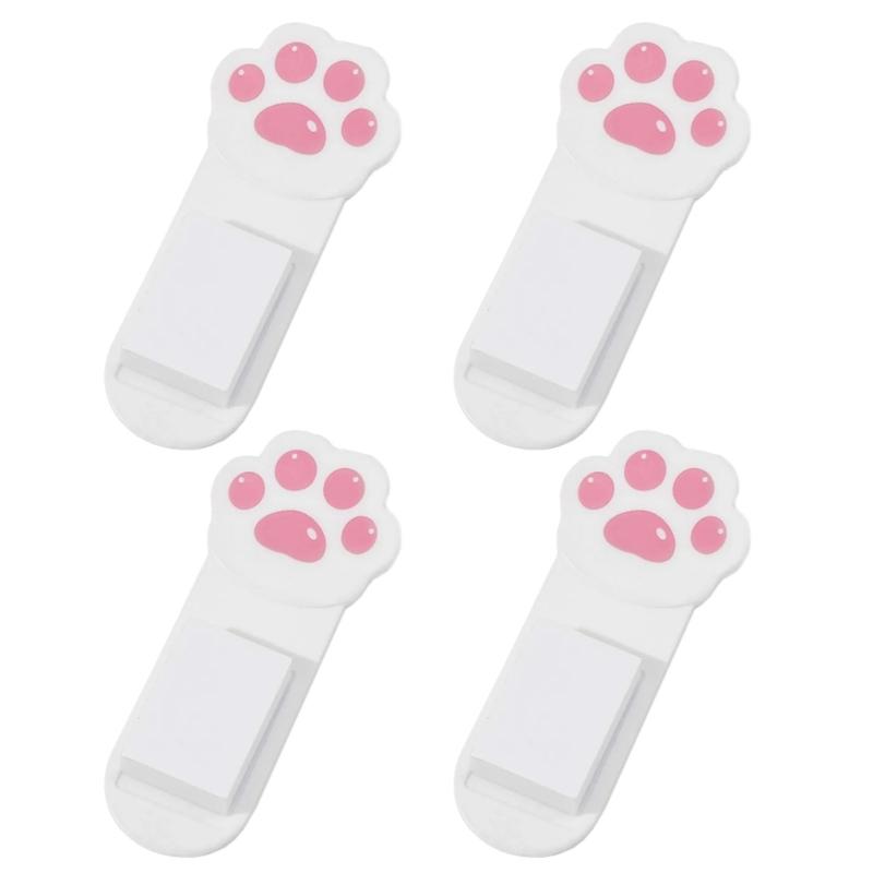 

4 Pieces Cartoon Cats Paws Toilet Seat Handle Lifter Nonslip Adhesive Design For Home Hotel Travel Bathroom Hygienes