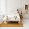 Jute and Cotton Rug with Ocher Fringes 80x150