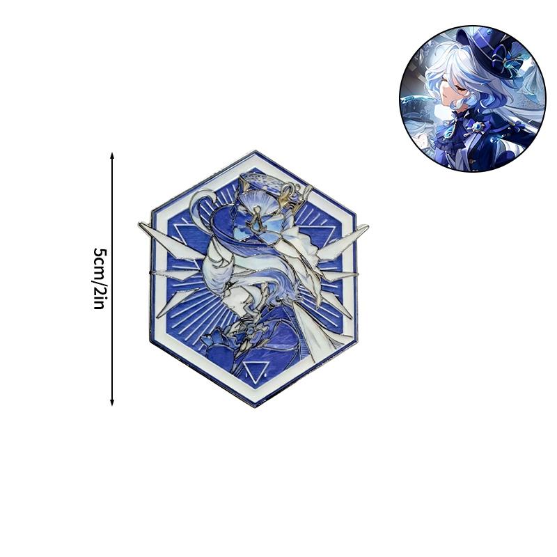 

Genshin Impact Brooch Flins Pin Cyrene Brooch Accessories Cosplay Decorations Party Favors Anime Figure Brooch Gifts
