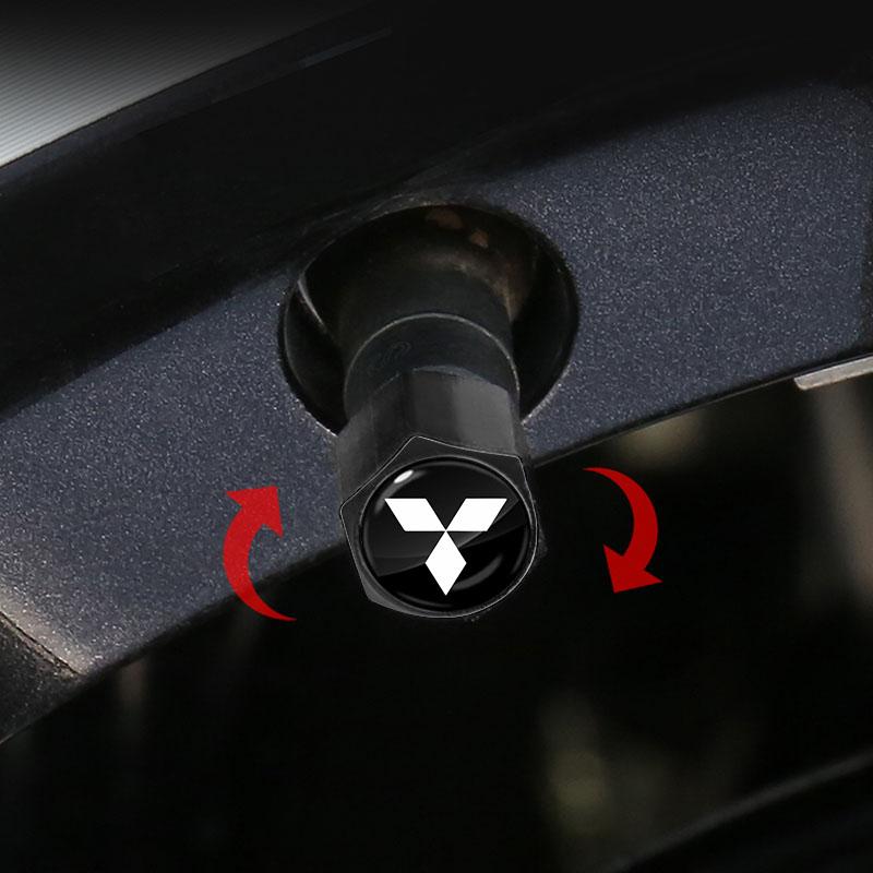 Car Keychain Tire Valve Cap Car Styling Accessories For Mitsubishi Asx Lancer Outlander Pajero Ralliart Accessories Car Styling