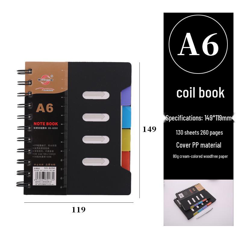 Korean Student Coil Notebook: Fresh & Simple Stationery Diary for University