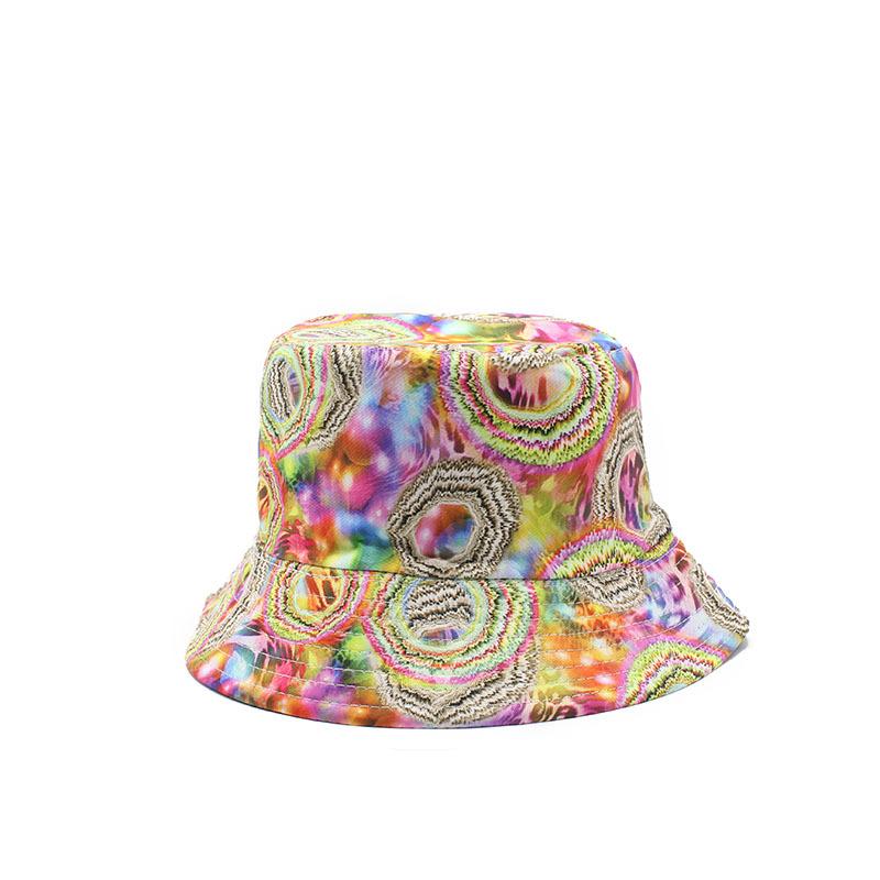 Double-Sided Fisherman'S Hat Men'S And Women'S Outdoor Sunscreen Visor Hats Versatile Printed Pot Hats Tide