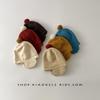 Unisex Baby Knit Hat - Warm, Ear-Protected, Colorful Yarn with Pom-Pom for Autumn/Winter