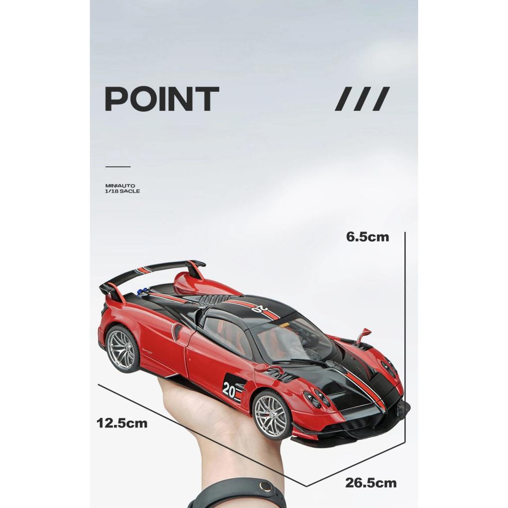 1/18 Pagani Huayra BC Supercar Alloy Car Diecasts & Toy Vehicles Car Model Sound and Light Παιχνίδια αυτοκινήτου για παιδιά Δώρα