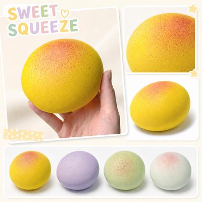 Squishy Brötchen Form Stressabbau Spielzeug 12cm Weich Knetbar Langsam Aufgehend Schaumstoff Sensorisches Spielzeug für Erwachsene und Kinder Spaß und Entspannung
