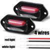Car License Plate Lamp 12V-24V Truck RV Trailer Signal Lights Side Lights 8LED Dual Color Warning Light Clearance Lamps Assembly