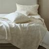 Japanese Style 3-Piece Quilt Set, Lightweight Breathable Cotton Linen Bedding, Vintage Solid Color Boho Bedspread, Home Decor