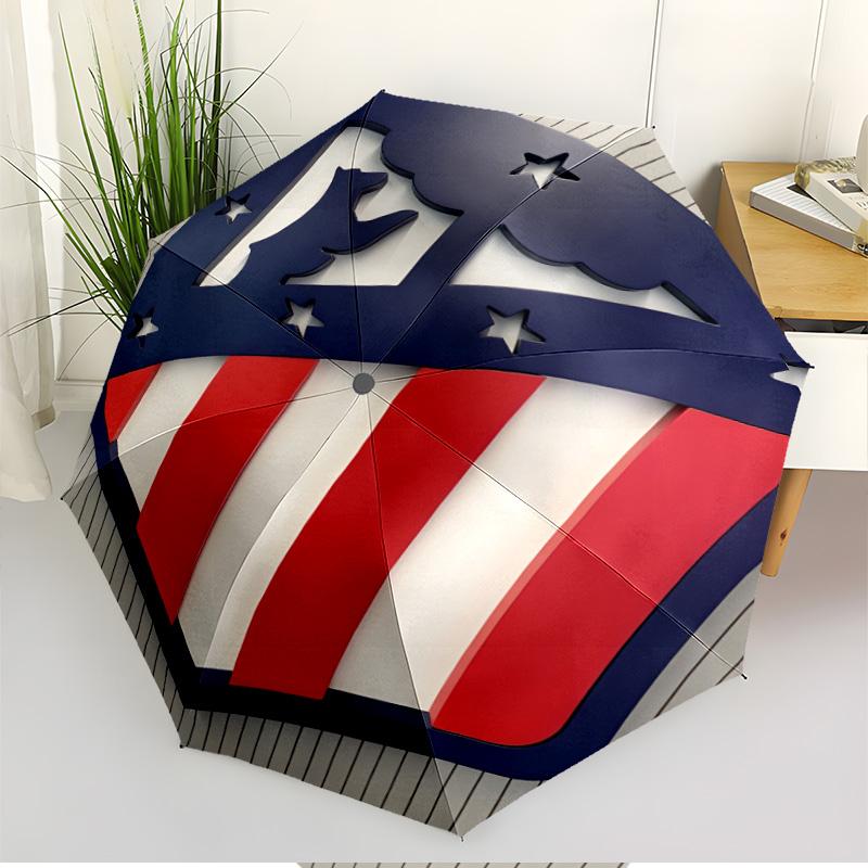 football club Print Automatic Open Close Umbrella, Portable Foldable Umbrella, for Outdoor Commute Camping Trip, Ideal Birthday Gift