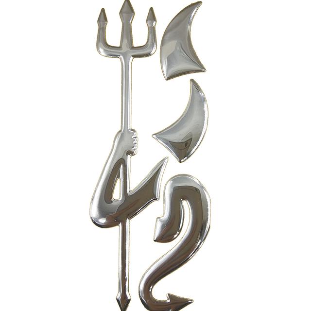 Cool Devil 3D Car Sticker Auto Styling Decoration Decal Soft PVC Chromed Emblem Badge Car Logo Sticker