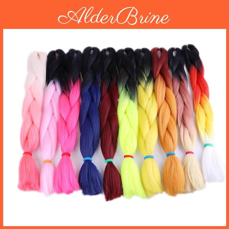 Hair Synthetic Heat Extensions Resistant Crochet Braids Ombre Jumbo Braiding Hair Extensions