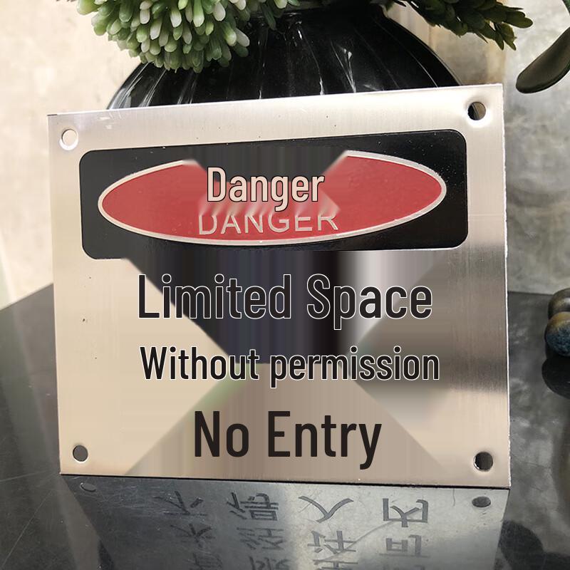 Stainless Steel Confined Space Warning Sign