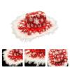 Mens Western Cowboy Hat Christmas Cowgirl Hat Feather Trim One Size Fit for Most Men and Women Caps Circumference 23in
