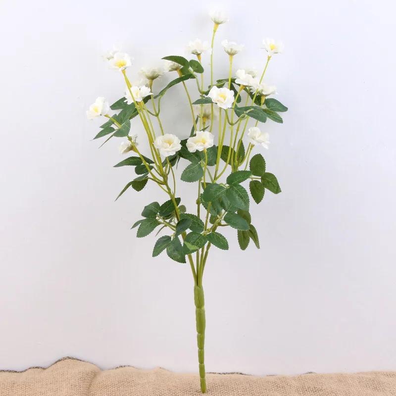 

Искусственная шелковая роза для украшения сада, искусственный букет, 15 головок, искусственные цветы, Рождество, свадьба, дом, на открытом воздухе, 3 шт. 3pcs 36cm long