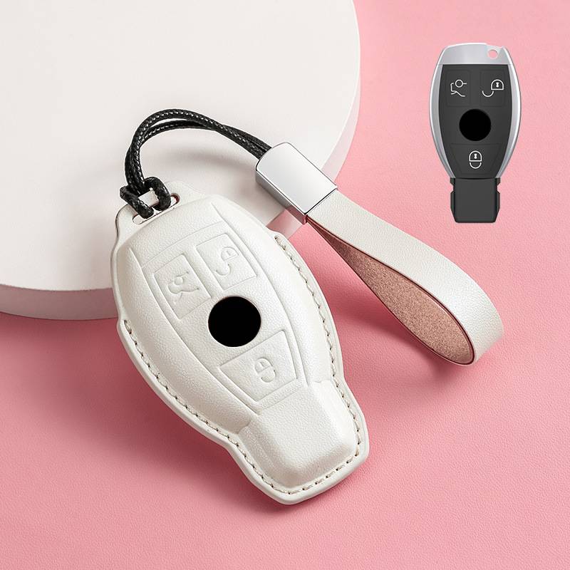 Luxury Leather Car Key Case Cover for Mercedes Benz C260L S320L E200L E300 C260 C200L GLC300 C260l A200L