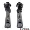 ALTEED M8M10M12-1.25 Pitch Shift Knob, Fist Hand Design, Clear Black, 5.9 Inches (150 Mm), For Trucks, Passenger Cars, Etc