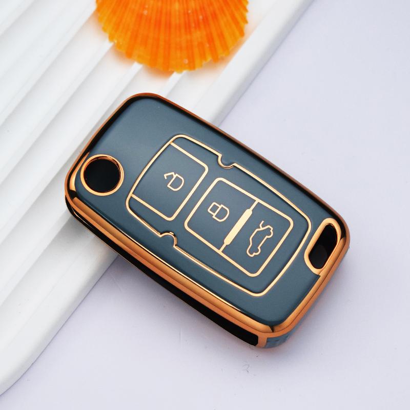 

Чехол для дистанционного ключа автомобиля из ТПУ с 3 кнопками для Geely Emgrand 7 EC7 EC715 EC718 Geely Emgrand 7-RV EC7-RV EC715-RV EC718-RV, защита Key Case серый