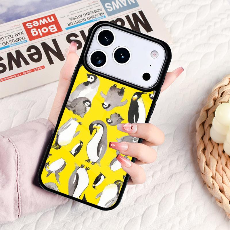 Cute Lovely Penguin Phone Case For IPhone 17 16e 15 14 13 12 11 Pro Max Air Mini Soft Protective Cover