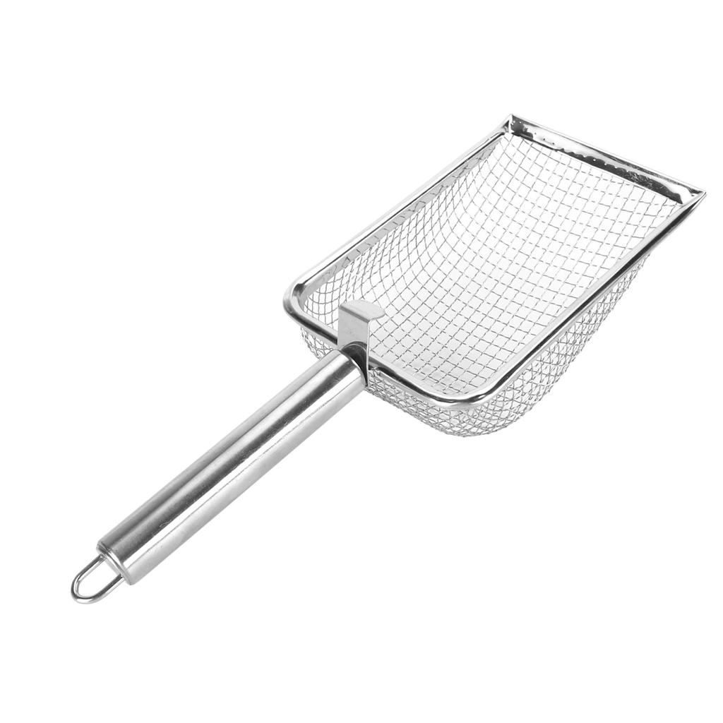Cat Litter Scoop Rustproof Stainless Steel Cat Litter Shovel Hanging Easy To Clean Litter Box Scoop with Hook for