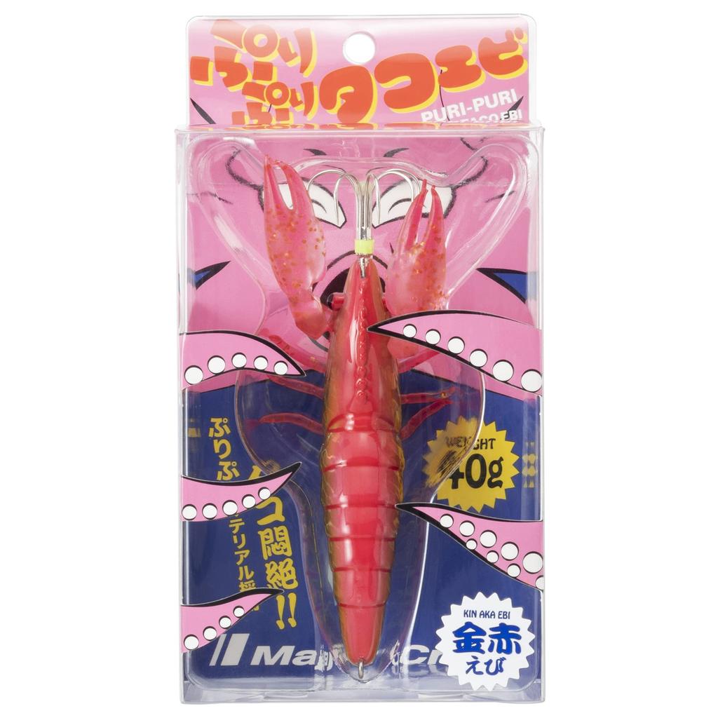 Major Craft Octopus Puri Puri Tako Ebi Red Gold Shrimp Lure, #6