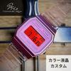 LCD Base Red LCD Model Custom Color Custom F-91WS-4JH (CASIO Base) Watch