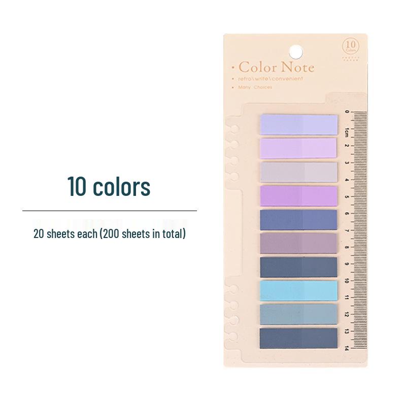 Morandi Semi-transparent Index Tabs - Student Study Labels PET Sticky Notes